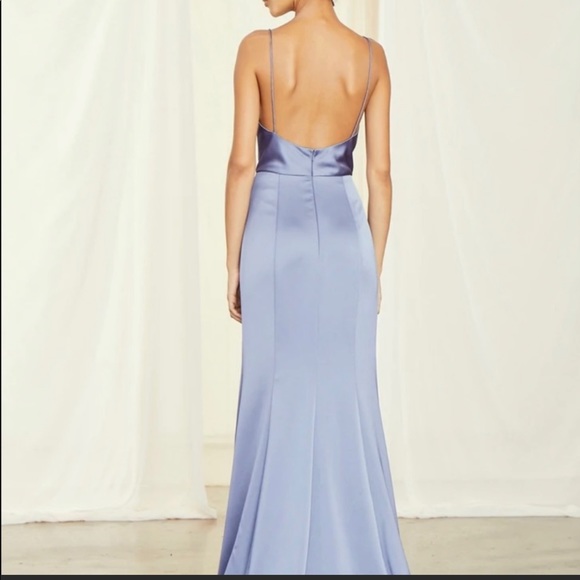 Amsale Bella Bridesmaids Chloe dress black fluid satin size 6 - Picture 11 of 12